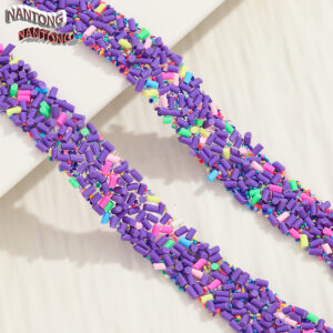 5 dark purple-green pink rose red blue cylindrical style / 1.5cm double-layer hot melt adhesive, colorful resin mixed drill strips