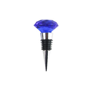 Blue crystal wine stopper