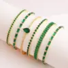 Wholesale Fashion Solid Color Copper Plating Inlay Zircon Bracelets 1 Piece