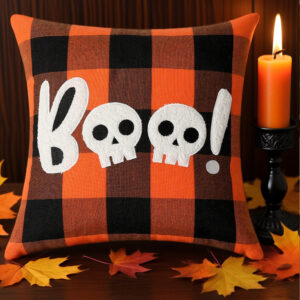 45*45cm [Core not included] / Orange and black checkered BOO