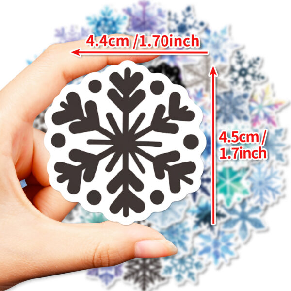 Wholesale Hot Selling 50 Snowflake Graffiti Stickers Cross-Border Small Fresh Winter Christmas DIY Water Cup Luggage Stickers