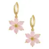 Wholesale Fashion Flower Copper Artificial Gemstones Earrings