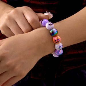 Pumpkin pearl ghost rice bead bracelet br25y0385