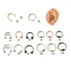 Wholesale 316L Stainless Steel Ear Cartilage Rings & Studs Geometric Waterproof Non Tarnish Surgical Steel Women'S
