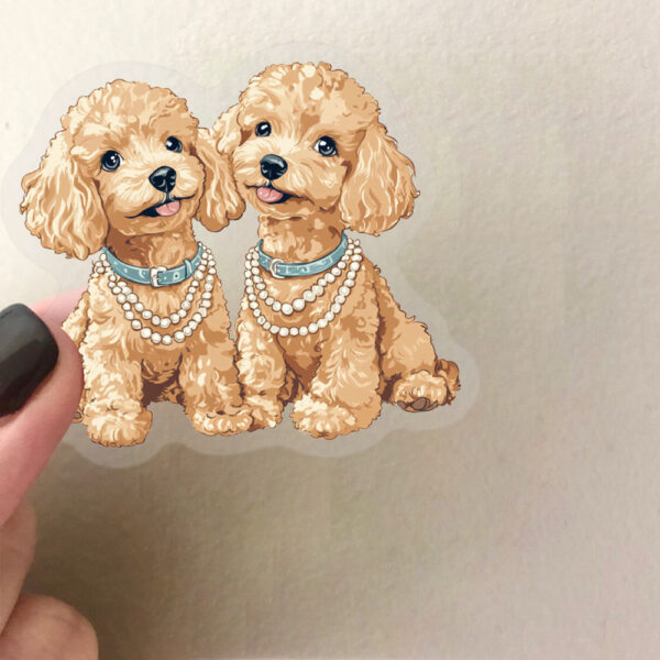 Wholesale 50 Pieces of Transparent Ins American Retro Puppy Stickers Waterproof Transparent Pet Handbook Material Decoration Guitar Cross-Border