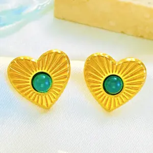 Green Dwarf Stud Earrings Z-527