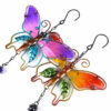 Wholesale Butterfly Wind Bell Metal Crafts Glass Painted Aluminum Pipe Hanging Decoration Creative Home Bell Wind Bell Pipe Pendant Spot