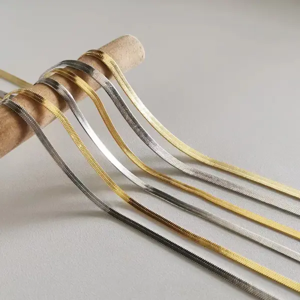 Wholesale PVD Coated Real Gold Plated Geometric 304 Stainless Steel Fashion Waterproof Non Tarnish 304 Stainless Steel Necklace