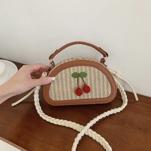 Wholesale Straw bag small cherry shoulder bag crossbody bag