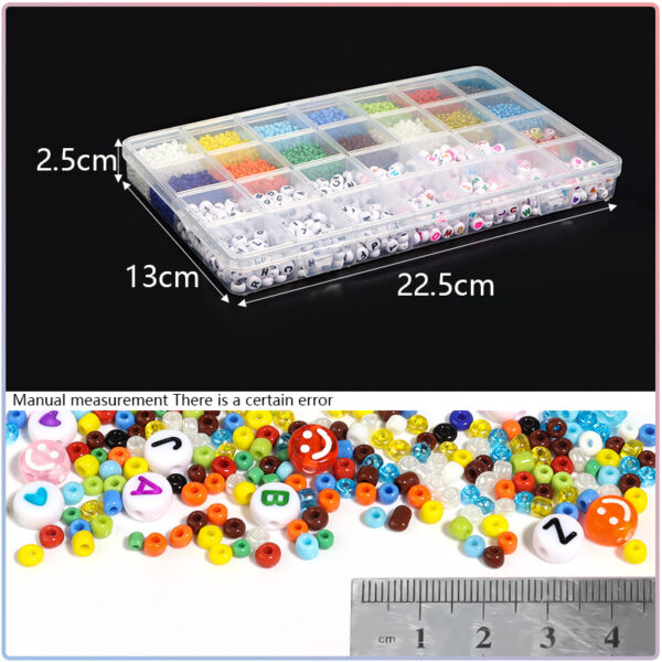 Wholesale DIY puzzle Beaded 28 Boxed Set of Solid Color Paint Glass Beads DIY Bracelet Necklace Accessories Colorful Small Rice Beads