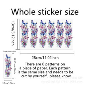 Butterfly series transparent crystal pen stickers waterproof stickers -1
