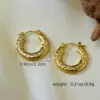 Electroplating 18K Gold Golden Plated Irregular 304 Stainless Steel Simple Style Hoop Earrings