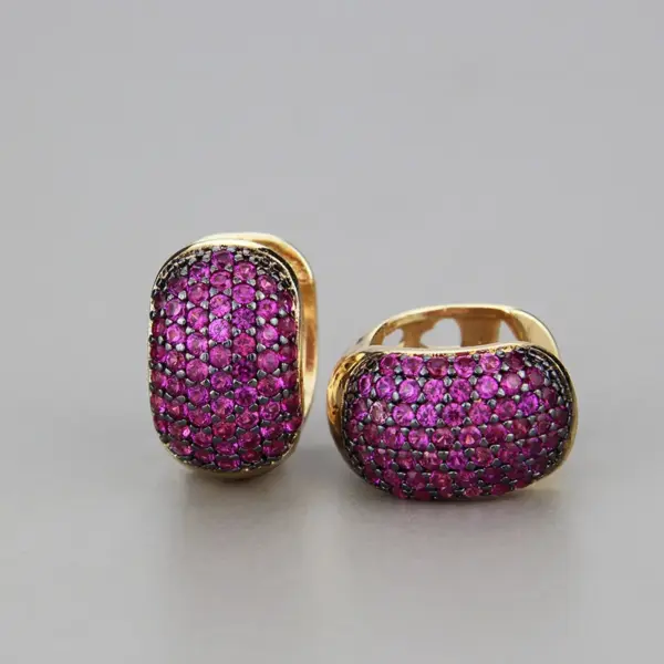 Simple Style Circle Copper Zircon 18K Gold Plated Gold Plated Earrings