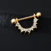 Nipple Rings & Studs Fashion U Shape Stainless Steel Plating Artificial Gemstones