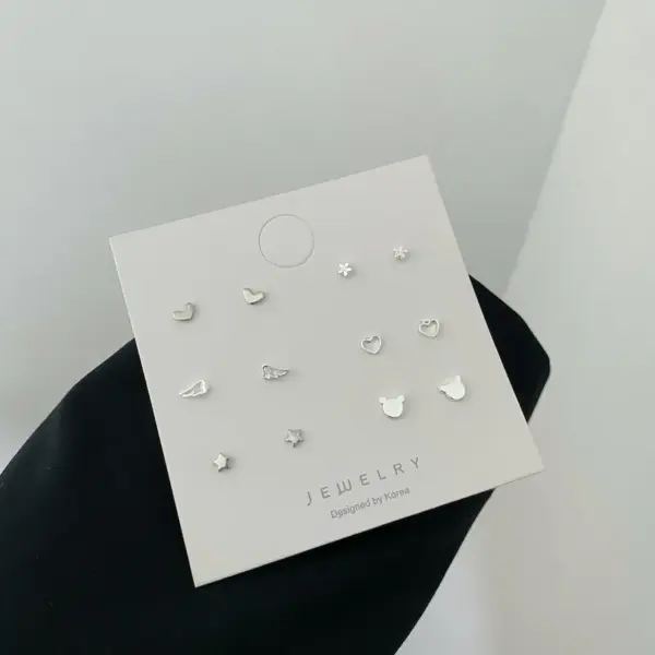 Wholesale 1 Set Simple Style Star Copper Ear Studs