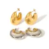Wholesale PVD Coated Real Gold Plated U Shape 304 Stainless Steel Simple Style Waterproof Non Tarnish Ear Studs