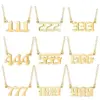 Wholesale Real Gold Plated Number 304 Stainless Steel Simple Style Waterproof Non Tarnish Necklace