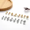 1 Piece Copper Zircon Ear Cartilage Rings & Studs Sector Snowflake Waterproof Non Tarnish Surgical Steel