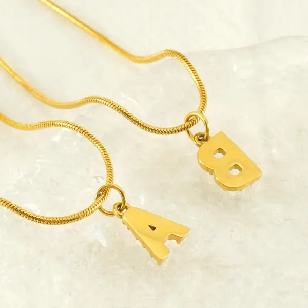 Wholesale 304 Stainless Steel Casual Letter Pendant Necklace
