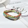 Wholesale Bohemian Solid Color Natural Stone Drawstring Bracelets