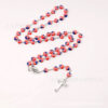 Wholesale 59 polymer clay flat beads cross rosary necklace