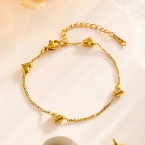 7894 Heart Shape with Diamond Bracelet