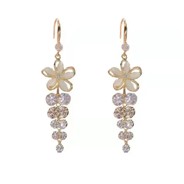 1 Pair Fashion Letter Square Heart Shape Inlay Imitation Pearl Alloy Artificial Gemstones Earrings