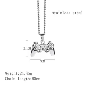 Wholesale PVD Coated Real Gold Plated 18K Gold 304 Stainless Steel Hip-Hop Waterproof Non Tarnish 304 Stainless Steel Pendant Necklace