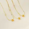 Wholesale Ion Plating (IP) 18K Gold Plated Letter 304 Stainless Steel Casual Romantic Waterproof Non Tarnish 304 Stainless Steel Necklace