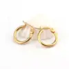 Wholesale Fashion Round Plating 201 Stainless Steel No Inlaid Earrings