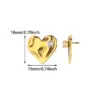 PVD Coated Real Gold Plated Star Heart Shape 304 Stainless Steel Casual Elegant Lady Waterproof Non Tarnish Ear Studs