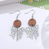 Wholesale Cross-border New Sports Style Ball Bow Round Pieces Stitching Pendant Earrings Acrylic Earrings Gift