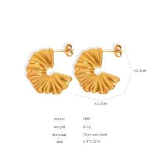 F897-F822-Gold Earrings