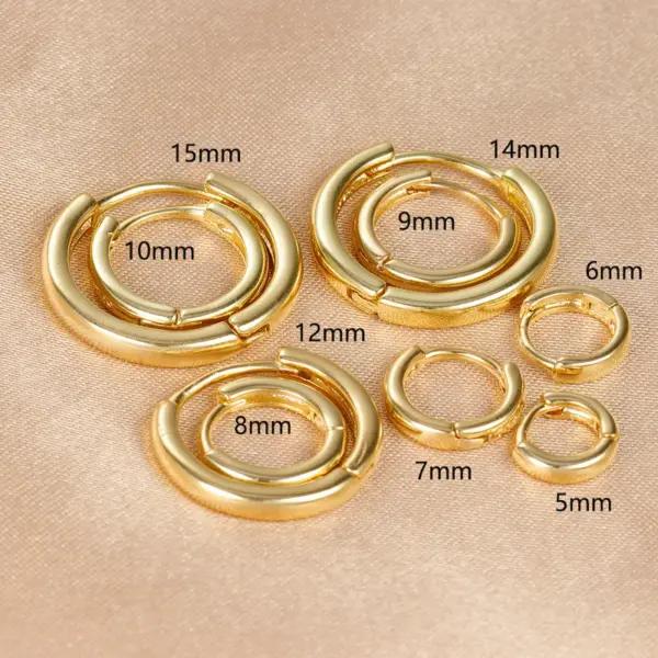 Wholesale 1 Piece Simple Style Circle Plating Copper Earrings