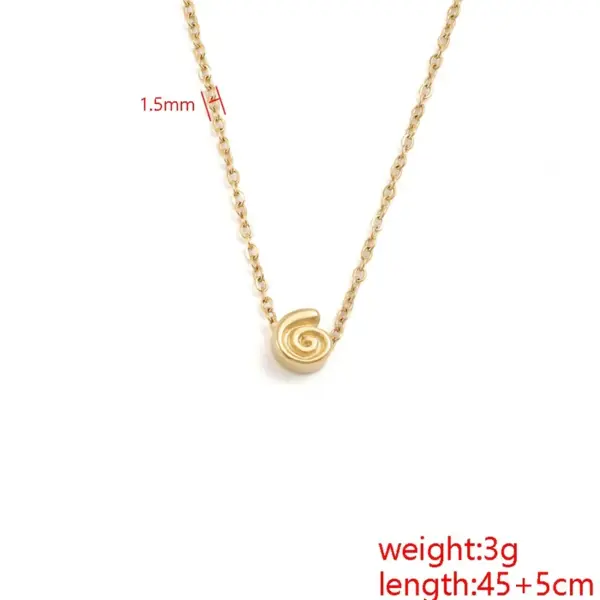 Wholesale Summer Beach Vacation Shell Starfish Design Stainless Steel Necklace Women's Fashion Clavicle Chain Ocean Series Jewelry