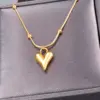 oly-4fabbb44bcc0dd8d341ae58a9b2d4fd0 Wholesale PVD Coated Real Gold Plated 18K Gold Heart 304 Stainless Steel Titanium Steel Waterproof Non Tarnish 304 Stainless Steel Titanium Steel Necklace