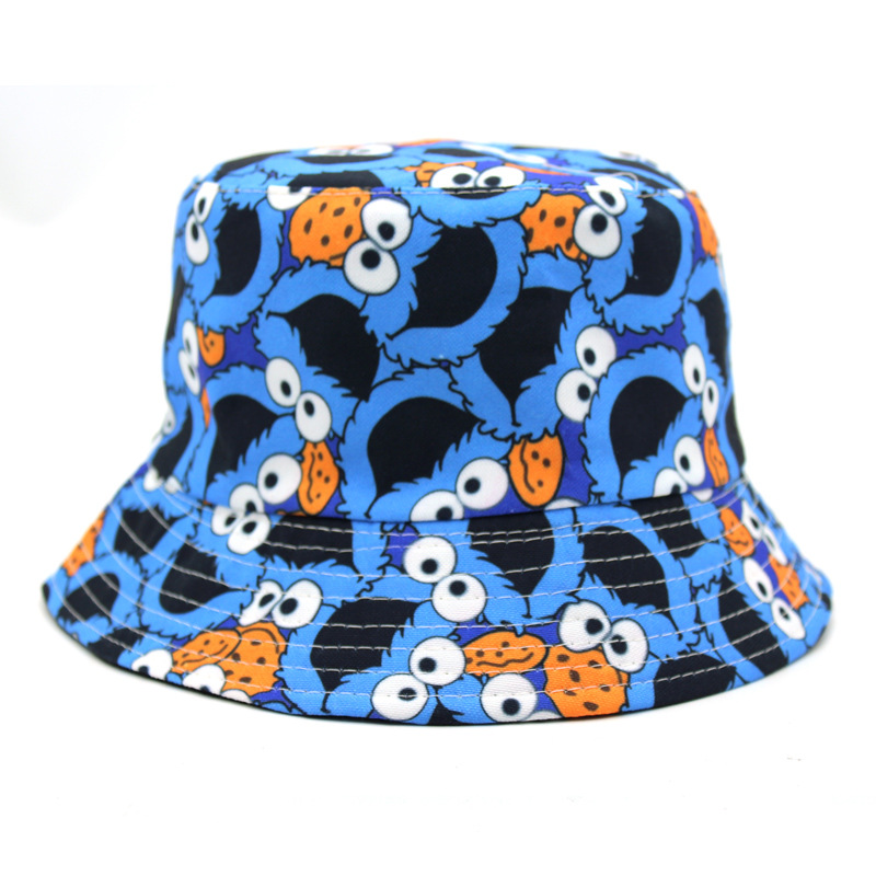 Wholesale Cross-border hot hat American Cartoon Cartoon printed fisherman hat men's and women's outdoor leisure sun protection basin hat tide
