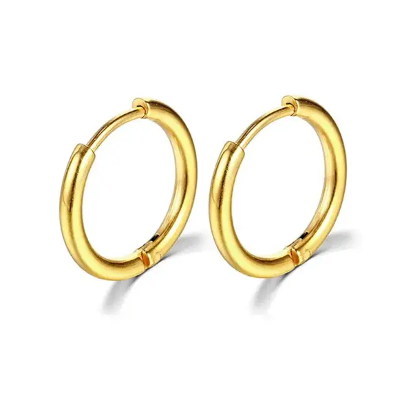 1 Piece Simple Style Geometric Titanium Steel Earrings