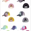 Wholesale 2021 tie-dye baseball cap foreign trade Women's cap female summer tie-dye cross baseball cap back opening hat