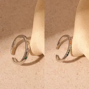 166# Ring-Silver-Color (Two-Piece Set)