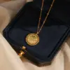 Wholesale PVD Coated Real Gold Plated 18K Gold Geometric 304 Stainless Steel Fashion Waterproof Non Tarnish 304 Stainless Steel Necklace