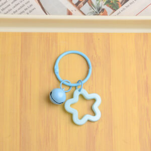 Blue five-pointed star 3cm circlip 14 bells