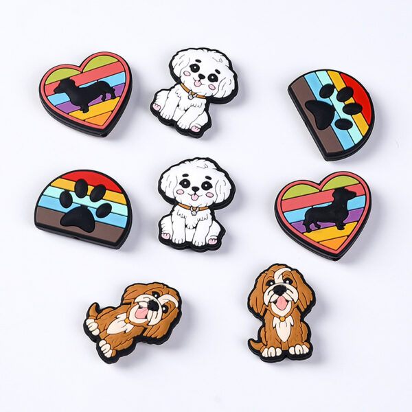 Wholesale Love Dog Silicone Beads