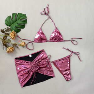 230914 pink bright three-piece set / M