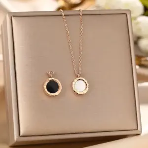 8174-Rose Gold Black and White Double Sided