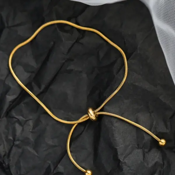 Wholesale Simple Style Solid Color Stainless Steel Women's Anklet