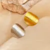 Wholesale PVD Coated Real Gold Plated 18K Gold Sun 304 Stainless Steel Casual Retro Simple Style Waterproof Non Tarnish Open Rings