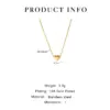 304 Stainless Steel Heart Shape PVD Coated Rhinestones Zircon Real Gold Plated Simple Style Waterproof Non Tarnish Surgical Steel Three-dimensional O-shaped Chain Lobster Trigger Clasp Closure Gold Pendant Necklace