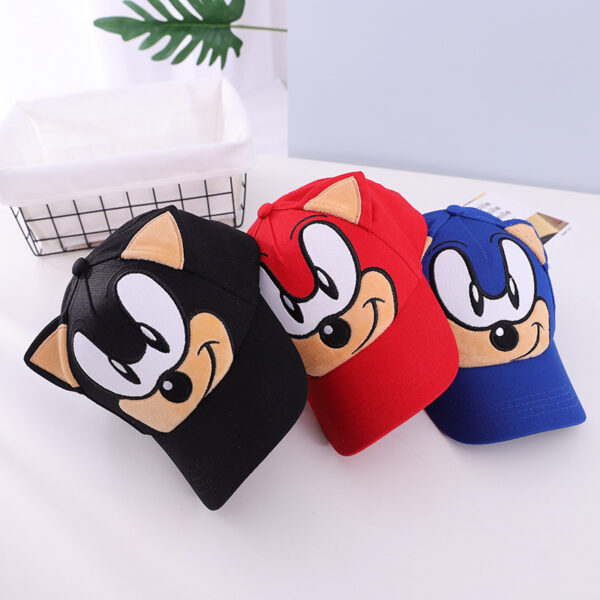 oly-4fd9298ab932ccd25b15a9815f2eb381 Wholesale Sonic the Hedgehog Children's Baseball Cap Korean Version Cartoon Super Sonic Mouse Peaked Cap Spring and Autumn New Sonic Boy Hat