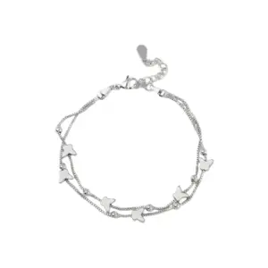 Double Butterfly Bracelet / Copper (White Gold Color)